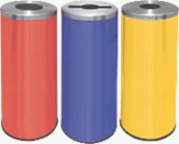 S Steel Round Open Bin